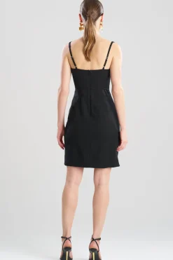 Stretch Basketweave Cotton Mini Dress