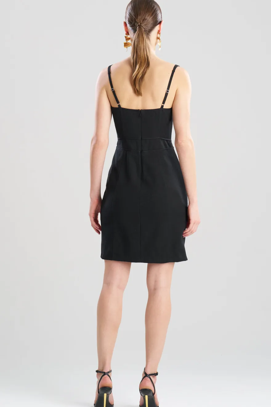 Stretch Basketweave Cotton Mini Dress