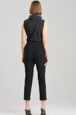 Stretch Texture Jacquard Ankle Pants
