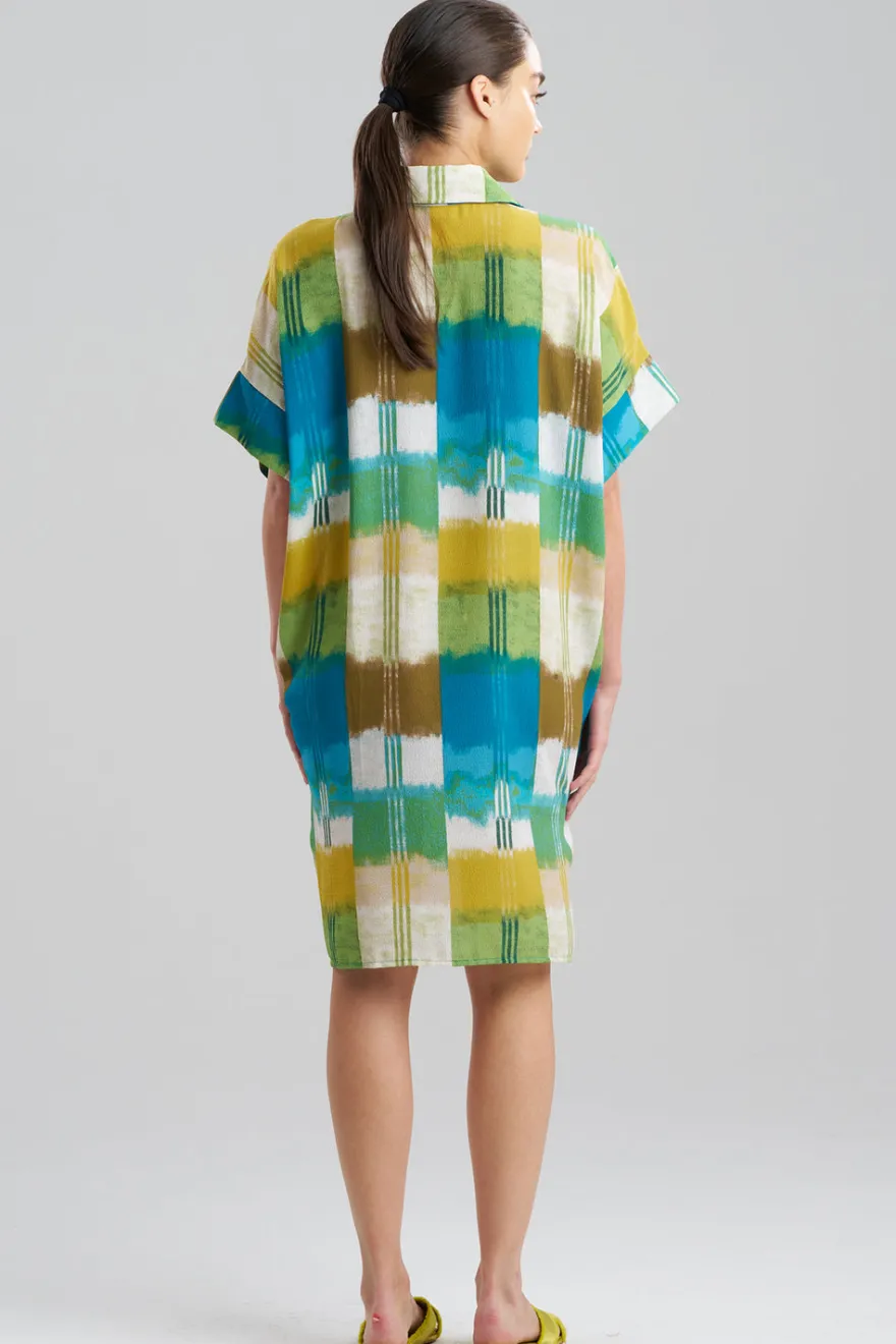 Sunset Crinkle Dolman Shirtdress