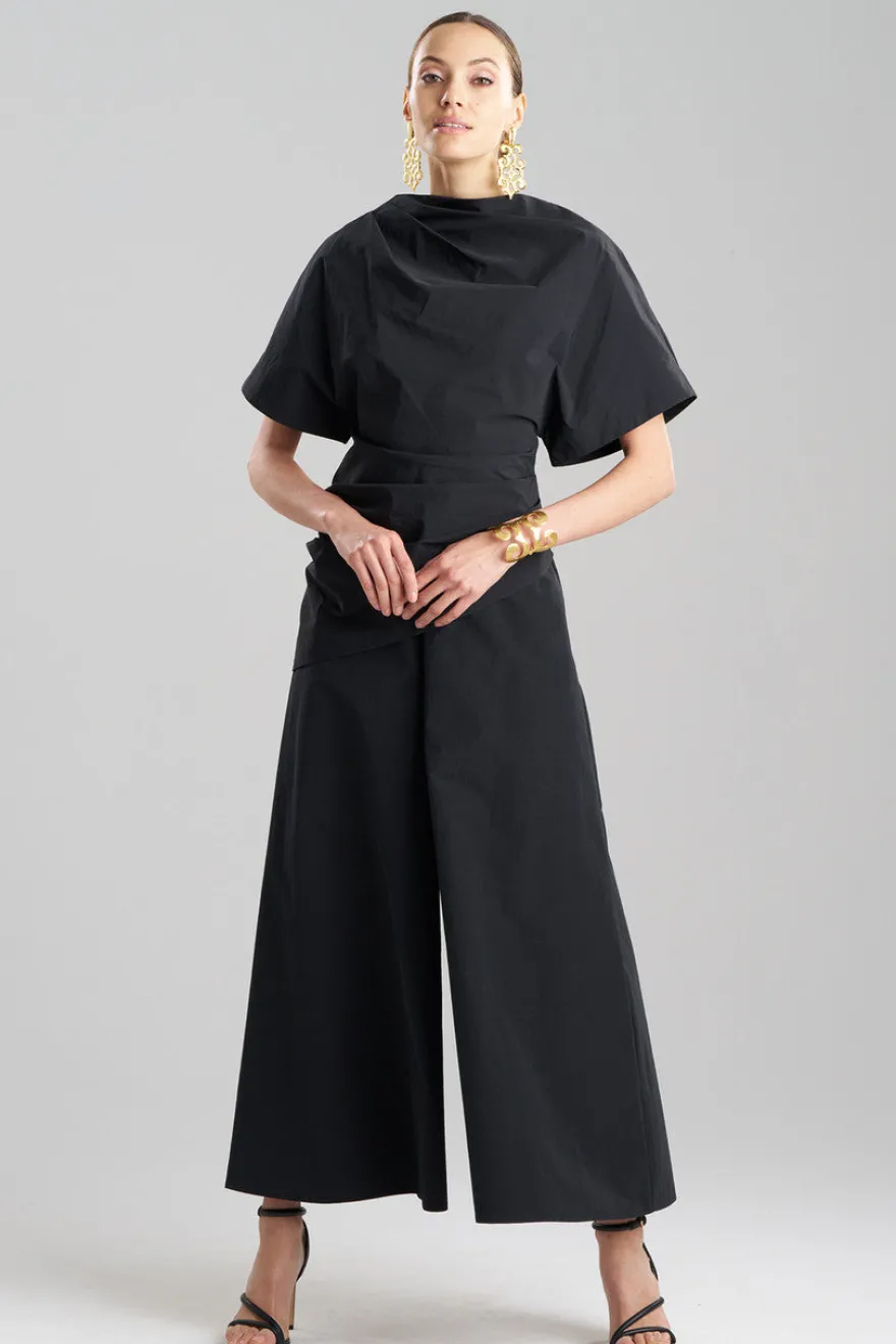 Taffeta Draped Top