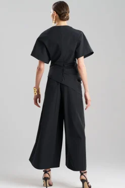 Taffeta Draped Top