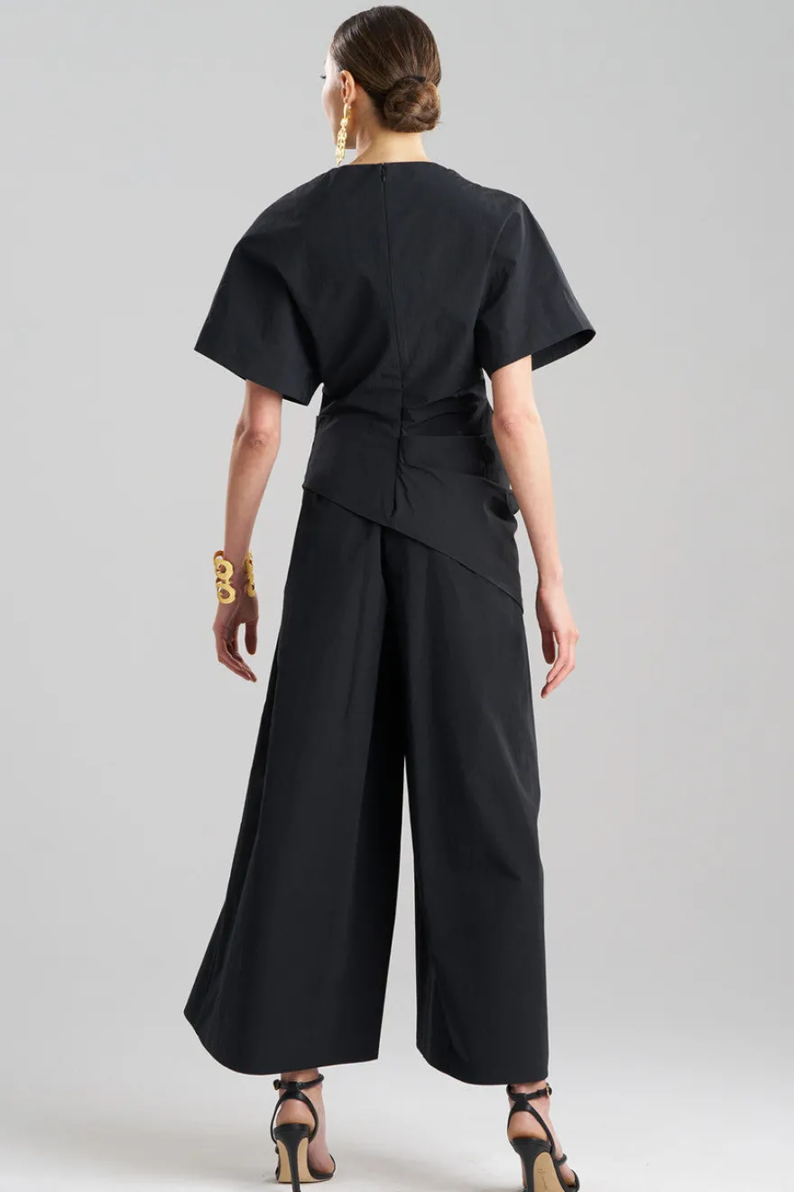 Taffeta Draped Top
