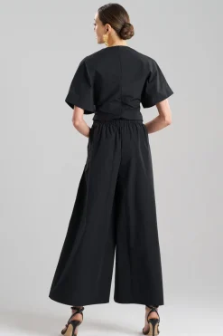 Taffeta Palazzo Pull On Pants