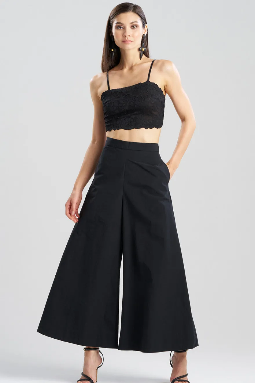 Taffeta Palazzo Wide Leg Pants