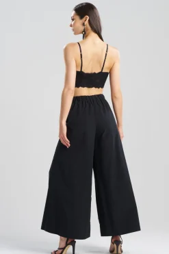 Taffeta Palazzo Wide Leg Pants