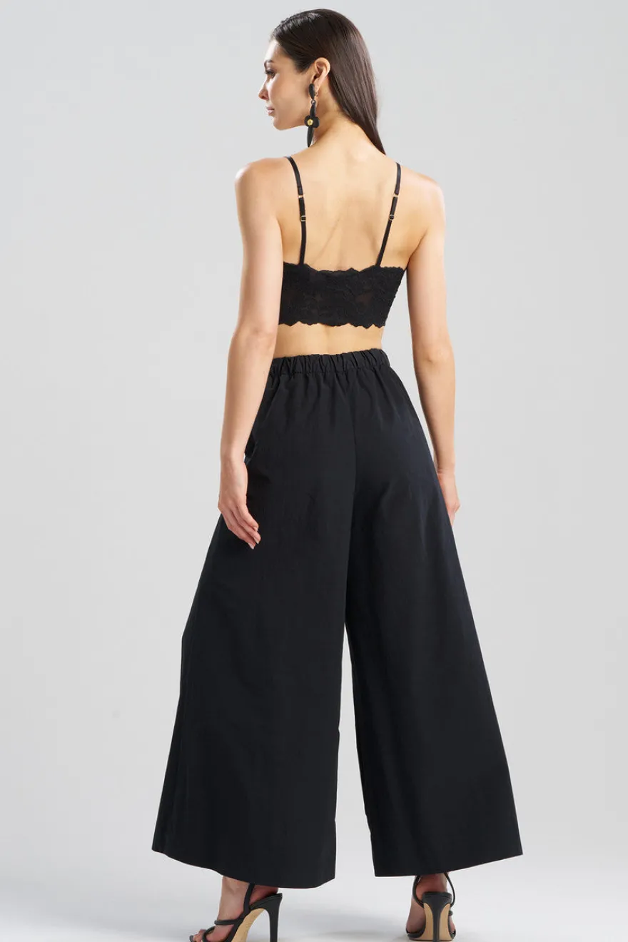 Taffeta Palazzo Wide Leg Pants