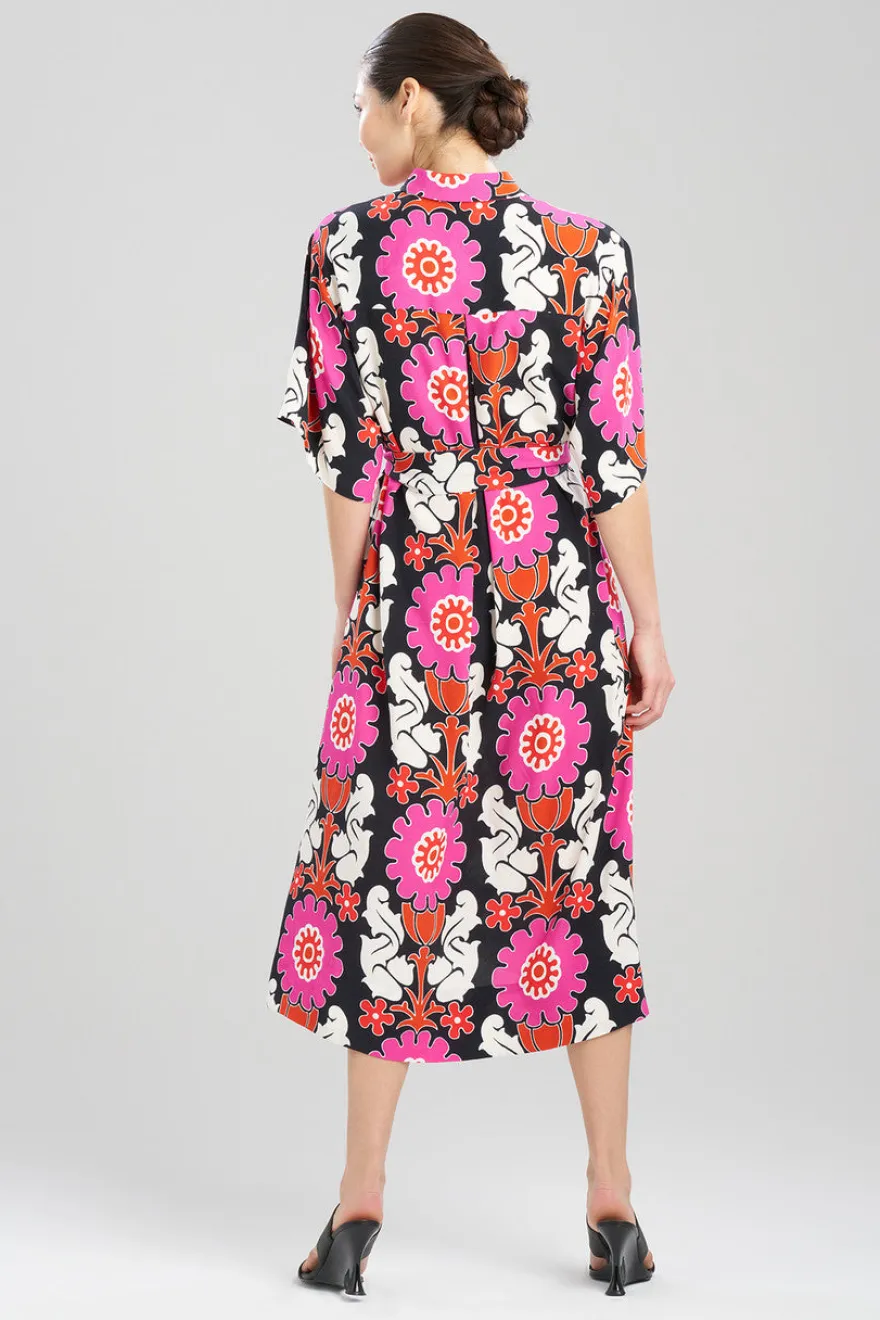 Talitha Crepe A-Line Belted Shirtdress
