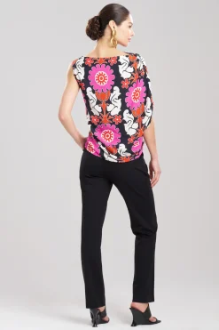 Talitha Crepe Sleeveless Drape Top