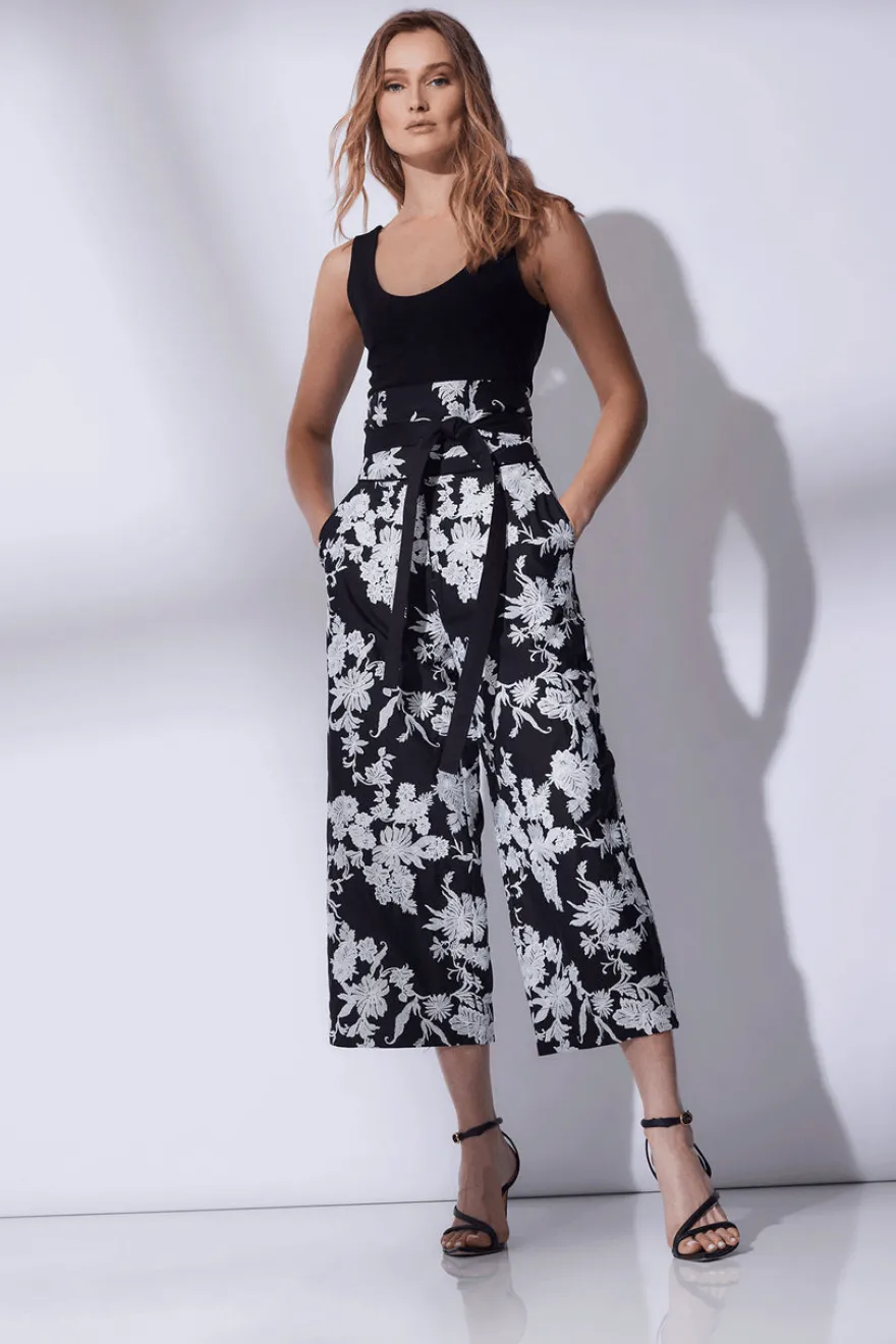 Tangier Embroidered Cotton Pants