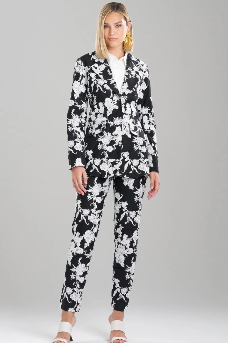 Tangier Embroidered Cotton Tailored Blazer