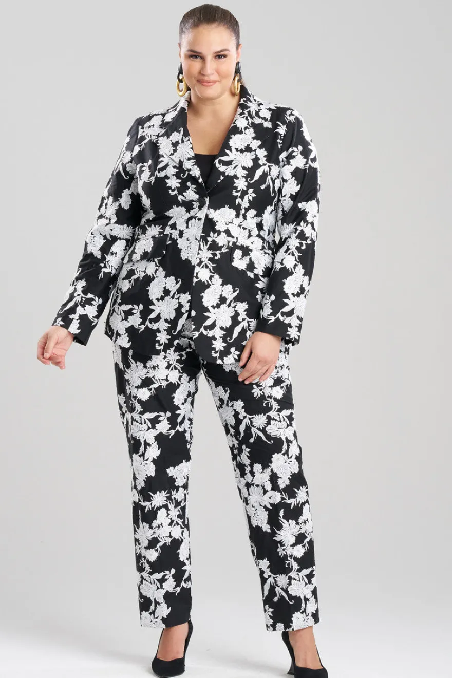 Tangier Embroidered Cotton Tailored Blazer