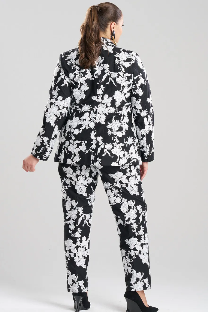 Tangier Embroidered Cotton Tailored Blazer