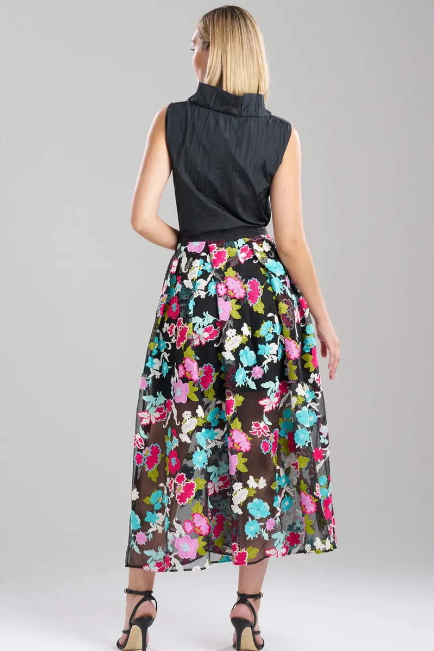 Tangier Embroidered Tulle Maxi Skirt