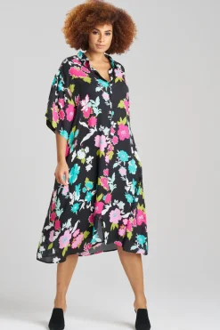Tangier Printed Silk Georgette Shirtdress