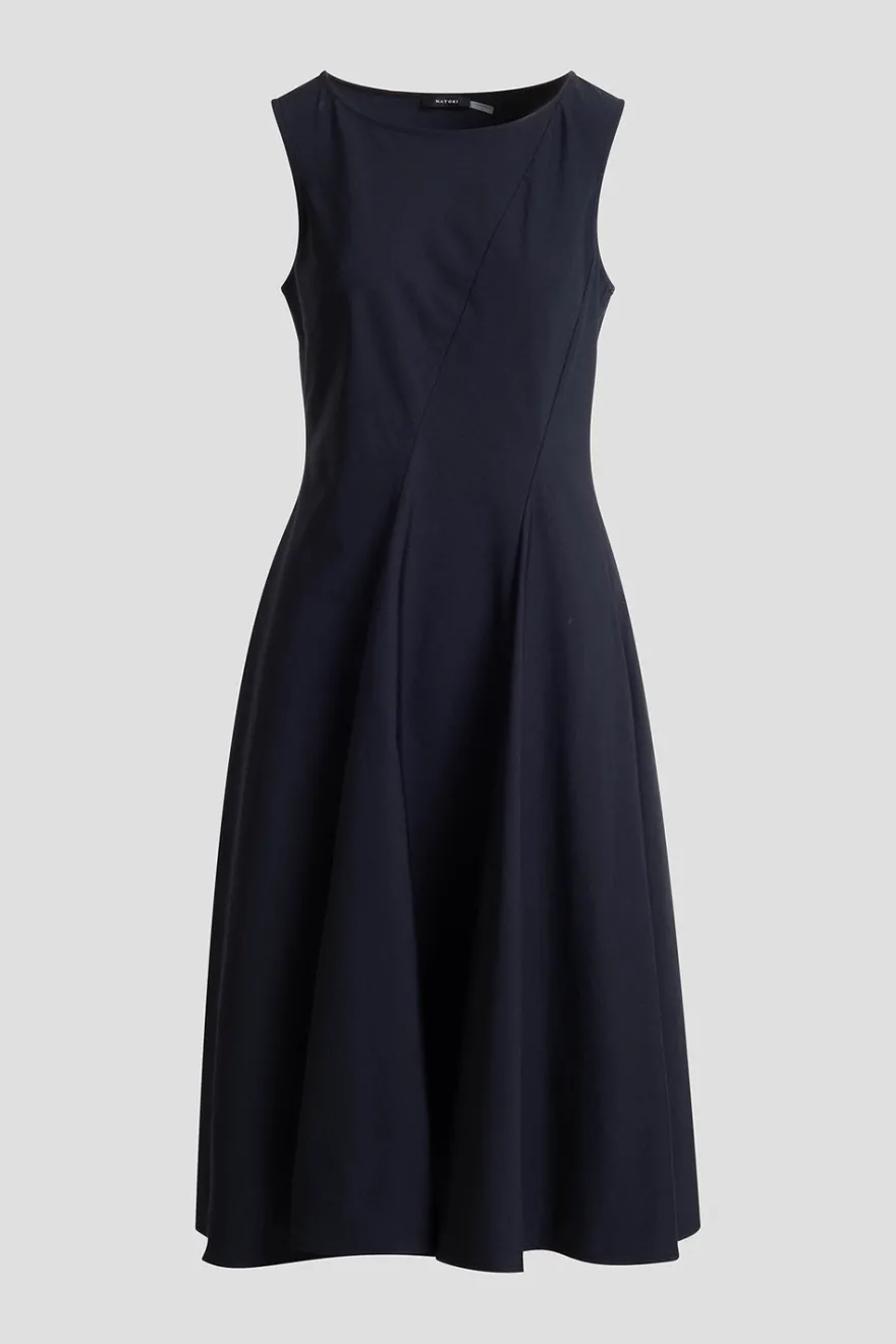Tech Cotton Taffeta Asymmetrical Seam Dress