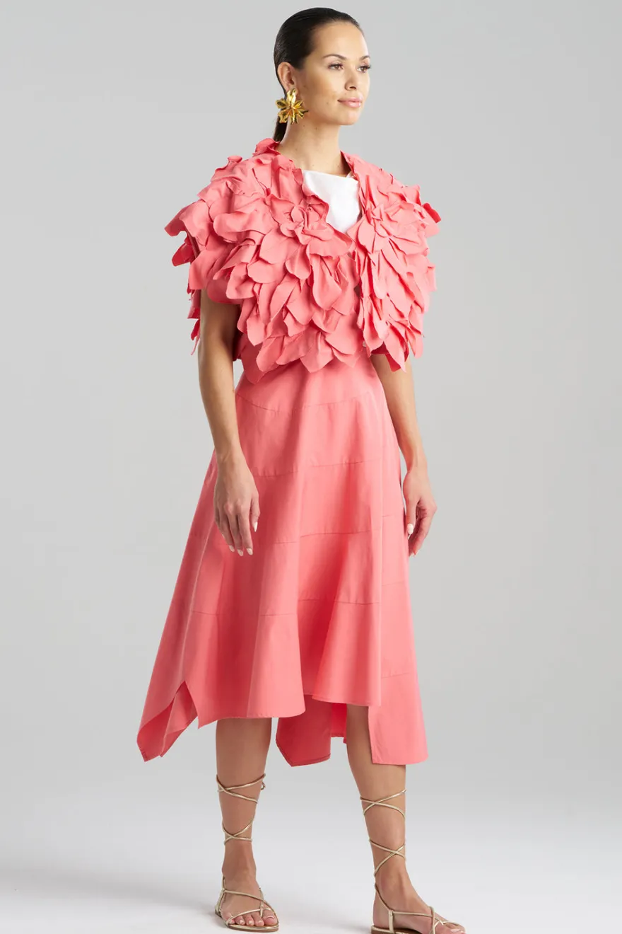 Tech Cotton Taffeta Embroidered Floral Bolero