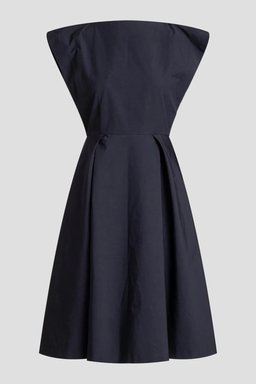 Tech Cotton Taffeta Fit & Flare Dress