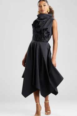 Tech Cotton Taffeta Handkerchief Hem Skirt