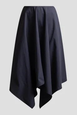 Tech Cotton Taffeta Handkerchief Hem Skirt