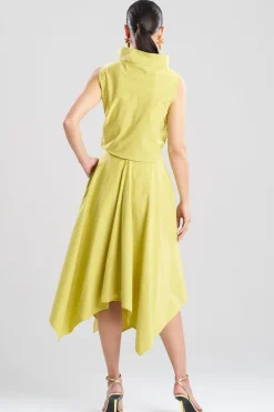 Tech Cotton Taffeta Handkerchief Hem Skirt