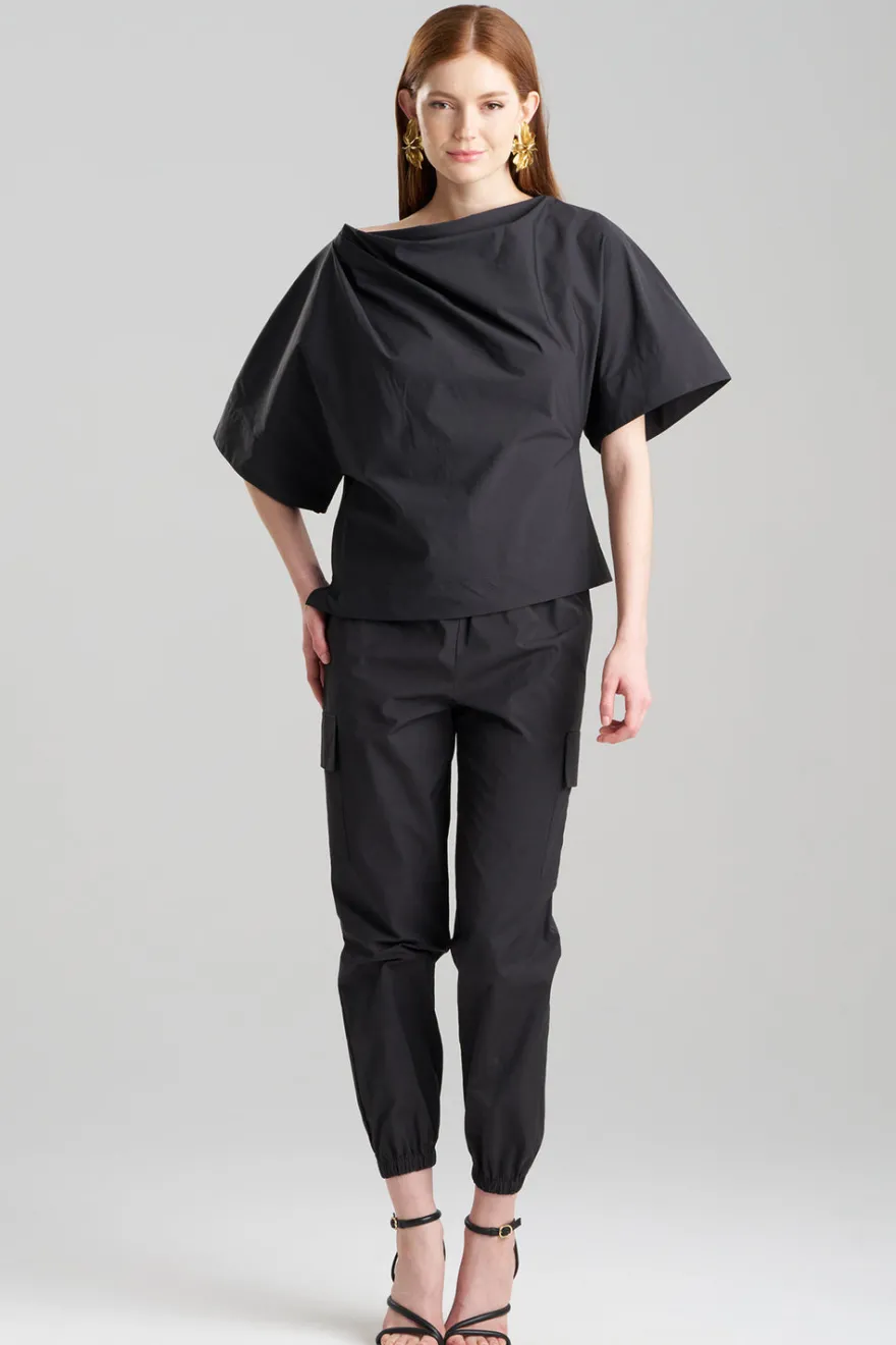 Tech Cotton Taffeta Origami Top
