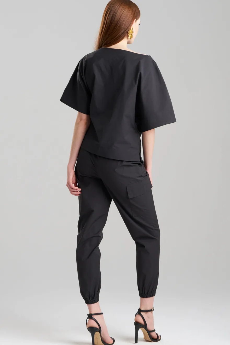 Tech Cotton Taffeta Origami Top