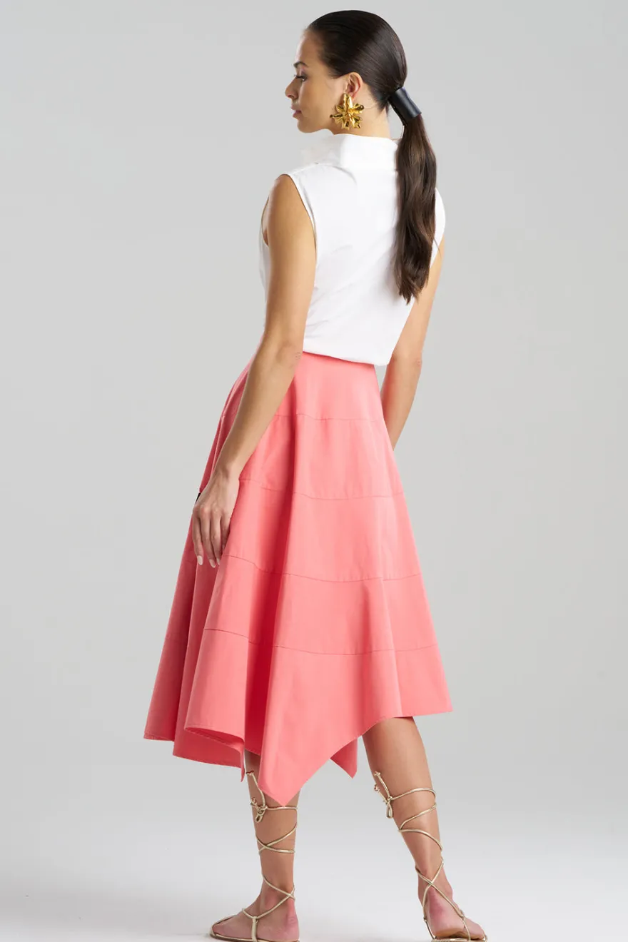 Tech Cotton Taffeta Origami Spiral Skirt
