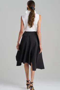 Tech Cotton Taffeta Origami Spiral Skirt