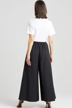 Tech Cotton Taffeta Palazzo Pants