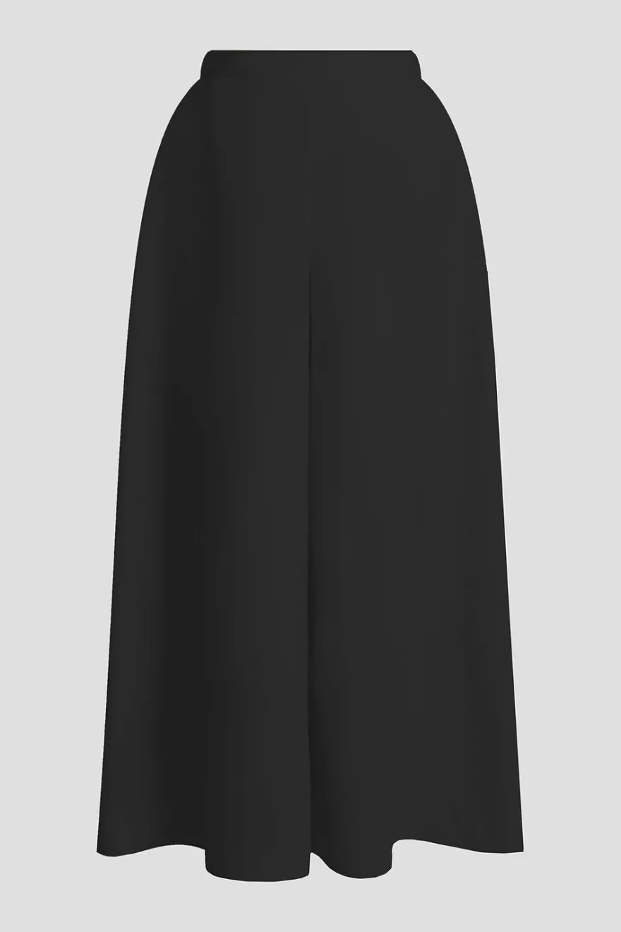 Tech Cotton Taffeta Palazzo Pants