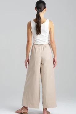 Tech Cotton Taffeta Palazzo Pants
