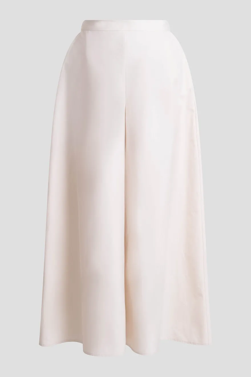 Tech Cotton Taffeta Palazzo Pants