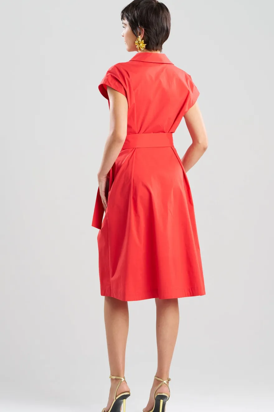 Tech Cotton Taffeta Shirtdress