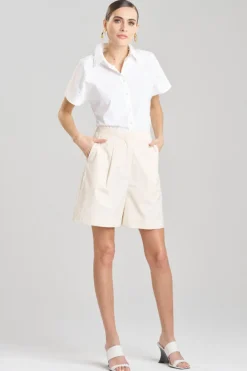 Tech Cotton Taffeta Shorts