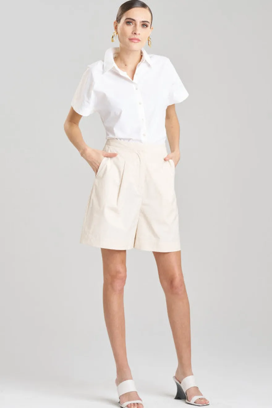 Tech Cotton Taffeta Shorts