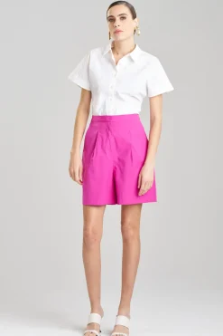 Tech Cotton Taffeta Shorts