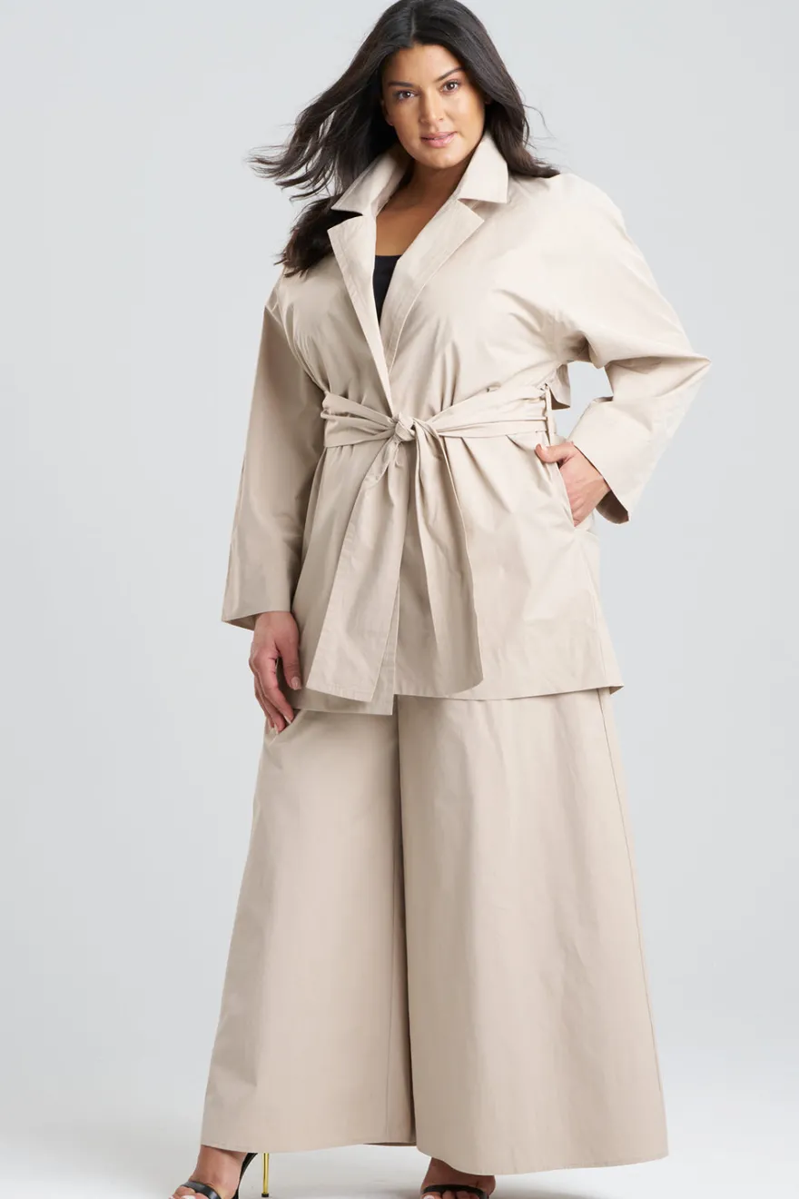 Tech Cotton Taffeta Trench Coat