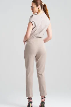 Techno Crepe Side Zip Ankle Pants
