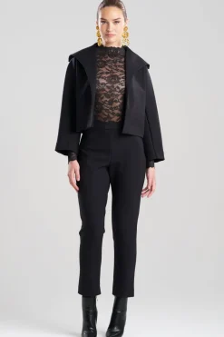 Techno Crepe Stand Collar Jacket