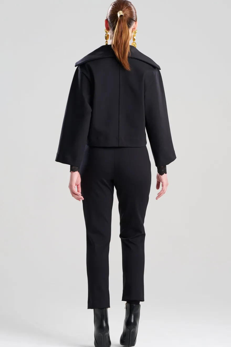 Techno Crepe Stand Collar Jacket