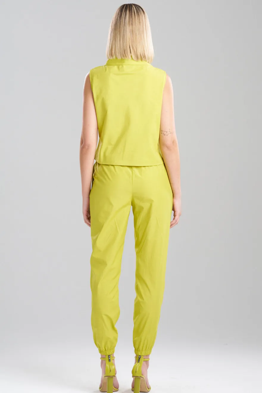 Techno Poplin Cowl Top