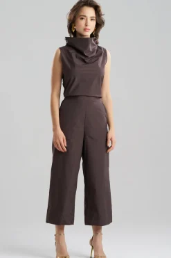 Techno Poplin Cowl Top