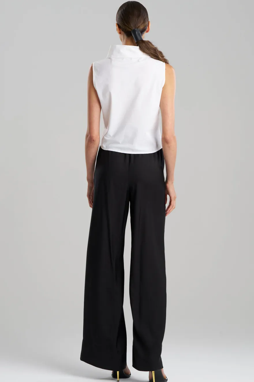 Techno Poplin Cowl Top