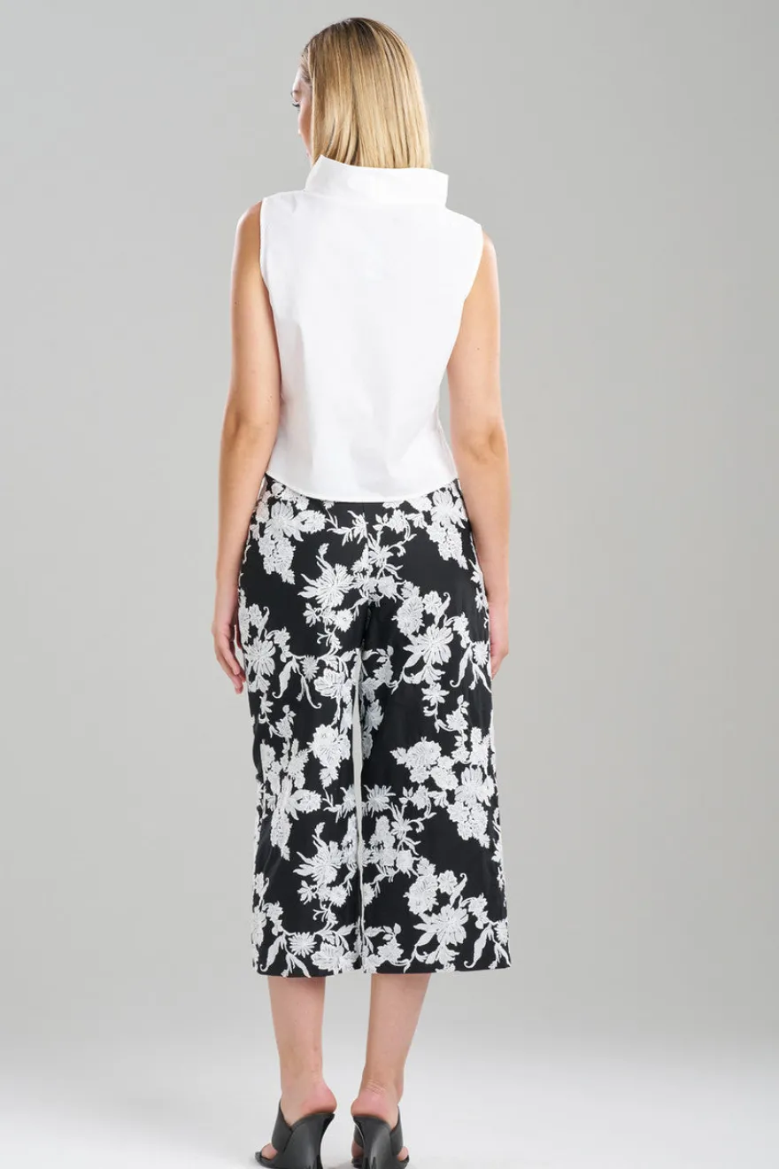 Techno Poplin Cowl Top
