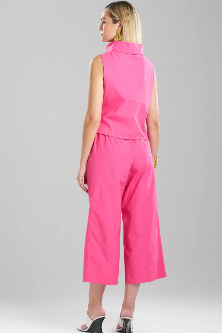 Techno Poplin Cowl Top