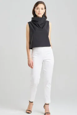 Techno Poplin Cowl Top