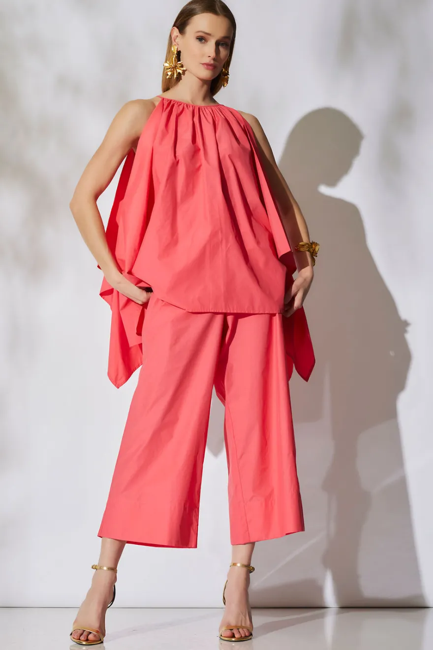 Techno Poplin Handkerchief Top