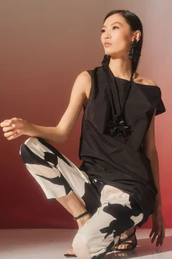 Techno Poplin Origami Tunic