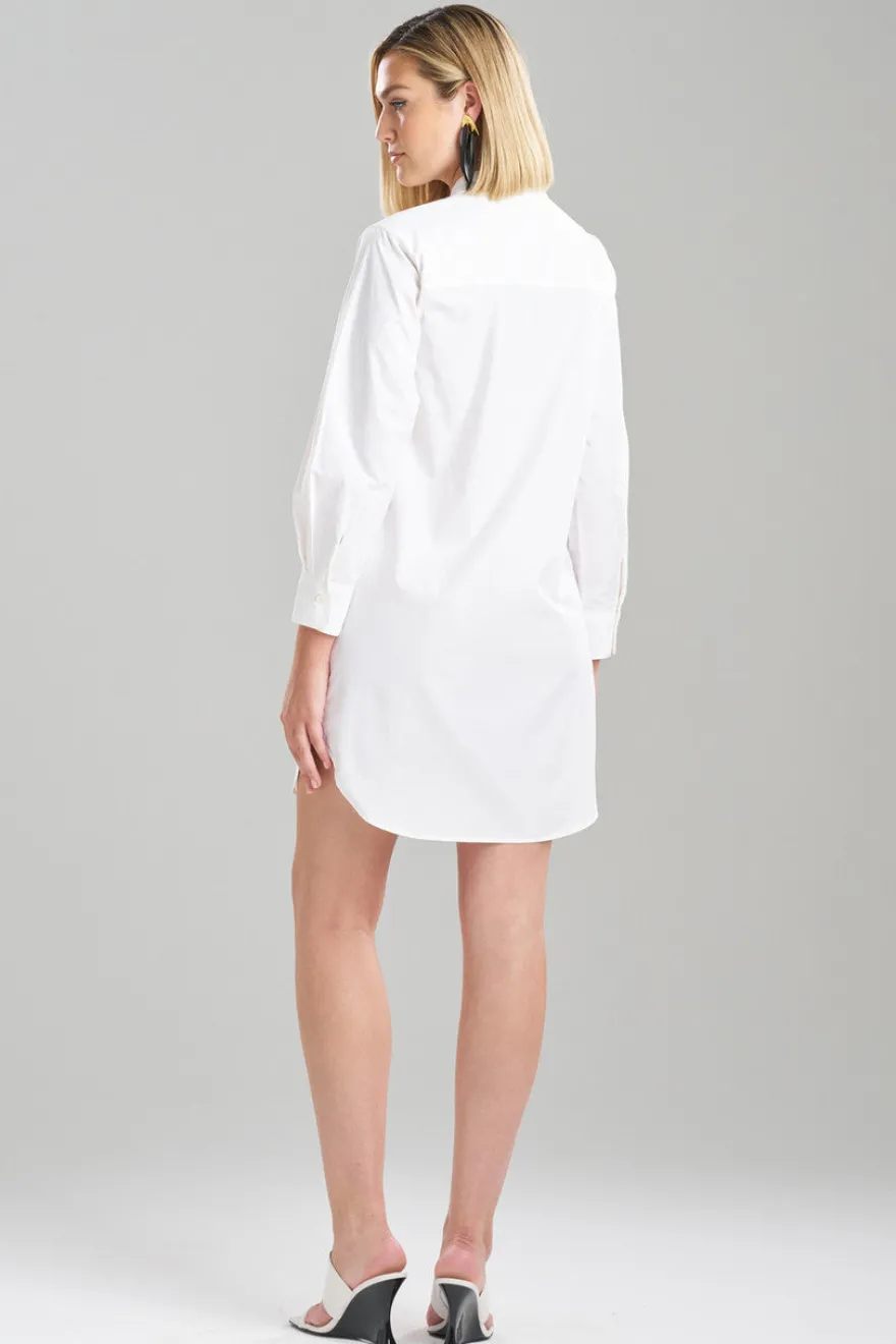 Techno Poplin Shirtdress